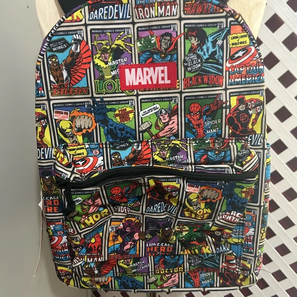 Marvel Multicolor Comic Panel Kids Backpack - Picture 1 of 2